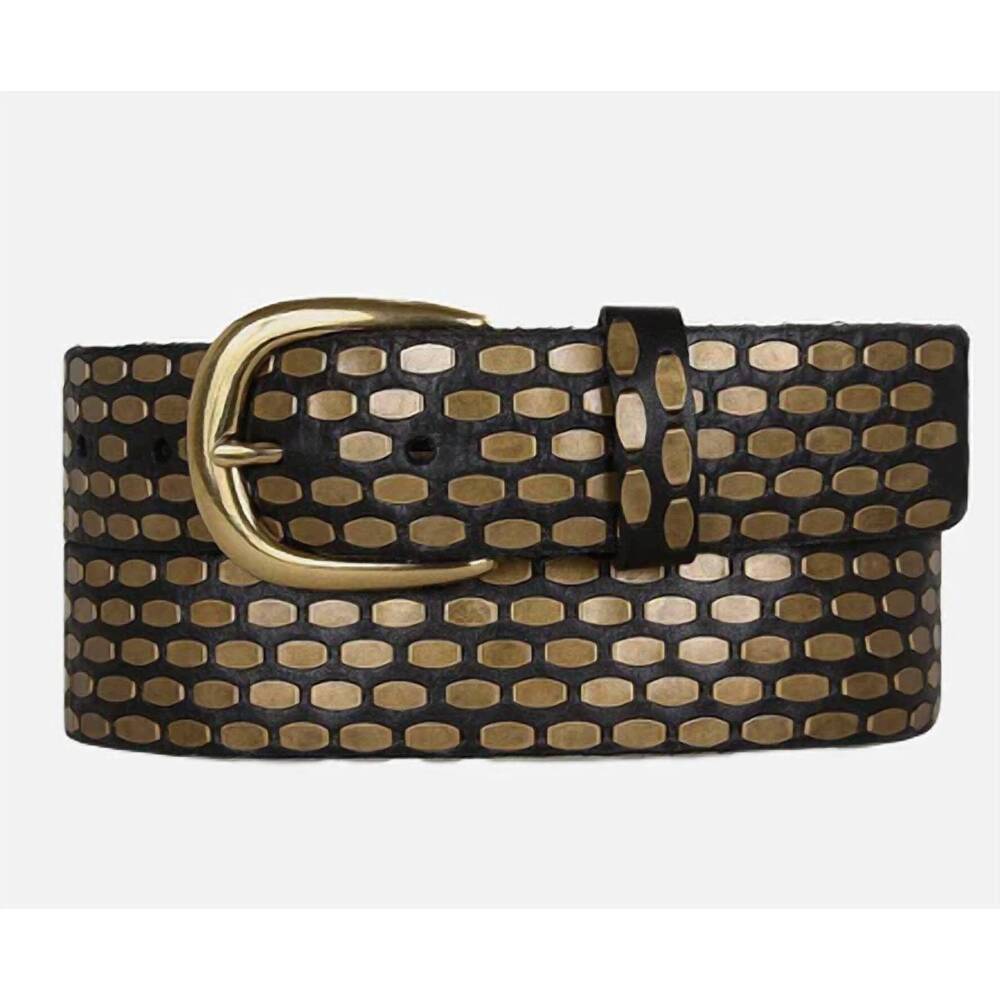 NEW AMSTERDAM HERITAGE women's maeva studded belt in black